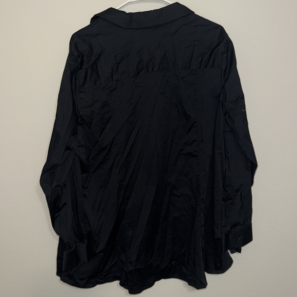 Soft Surroundings Cotton Tunic Black Button Down Size 2X. B1 - Picture 5 of 5